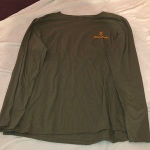 Large green long sleeve browning t shirt